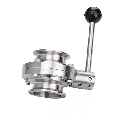 Ventilateur papillon de qualité alimentaire rapide DIN 3A SMS en acier inoxydable 304 316 316L