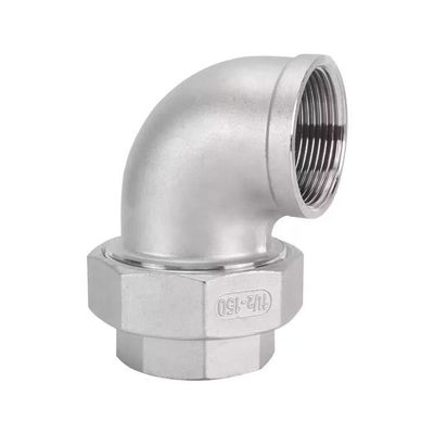 RTS Union de gaz en acier inoxydable fil féminin de 90 degrés coude pour raccords de tuyaux FF