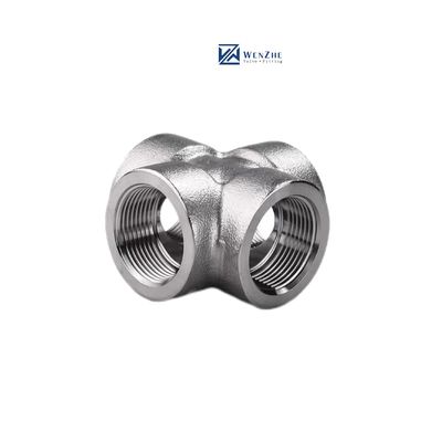 304 316 316 L acier au carbone forgé sous haute pression fileté/SW Cross 1/4''-4.0' NPT BSPT