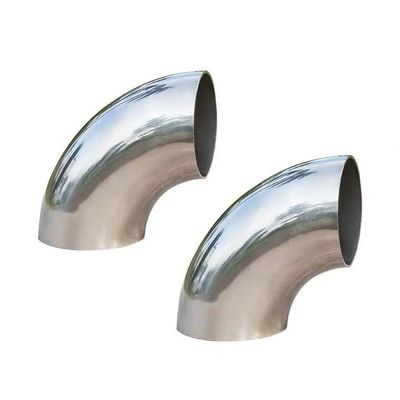 Pièces sanitaires SS304L/SS316L à soudage à 90 degrés, coude avec code tête ronde