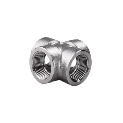 304 316 316 L acier au carbone forgé sous haute pression fileté/SW Cross 1/4''-4.0' NPT BSPT