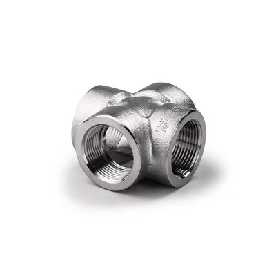 304 316 316 L acier au carbone forgé sous haute pression fileté/SW Cross 1/4''-4.0' NPT BSPT