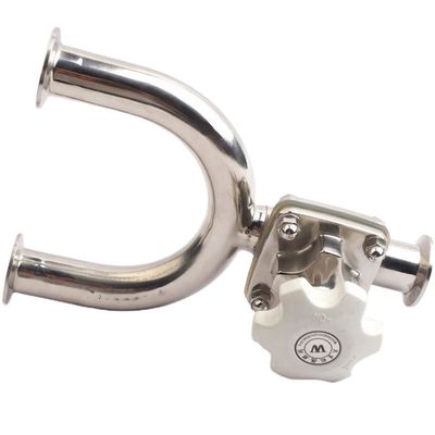 Valve de diaphragme en acier inoxydable hygiénique de type U avec matériau de carrosserie SS304/SS316L