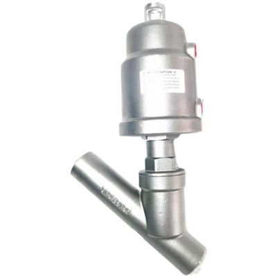 DN15-DN80 en acier inoxydable 304 fil de vapeur pneumatique type Y soupape de siège d'angle pour pharmacie de désinfection