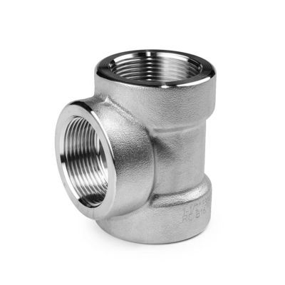 Acier inoxydable 304 316 316L 3000 LB 6000LB Tee forgé pour raccords de tuyauterie haute pression