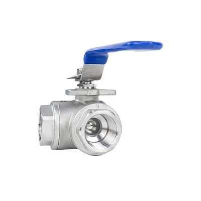 Codes de tête cylindrique WZ SS201 304 316 3 voies de soupape à extrémité filetée NPT BSP BSPT Argent