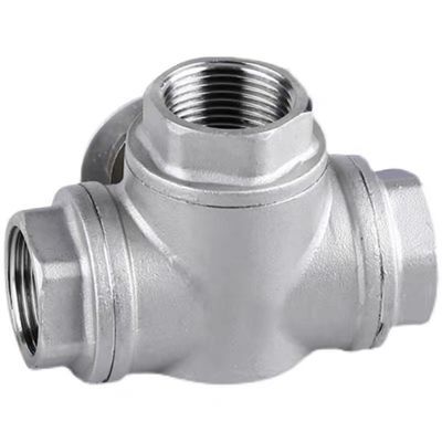 Codes de tête cylindrique WZ SS201 304 316 3 voies de soupape à extrémité filetée NPT BSP BSPT Argent