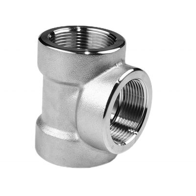 Acier inoxydable 304 316 316L 3000 LB 6000LB Tee forgé pour raccords de tuyauterie haute pression