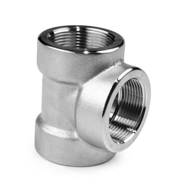 Acier inoxydable 304 316 316L 3000 LB 6000LB Tee forgé pour raccords de tuyauterie haute pression