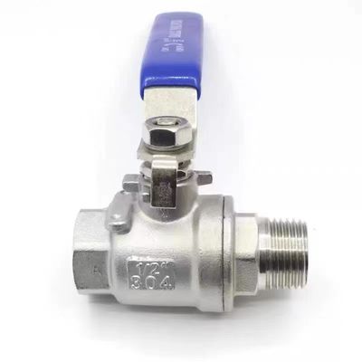 Acier inoxydable 304 316 2PC soupape à bille NPT/BSP fil 1/4''-4.0'' couverture de la poignée de connexion en vinyle