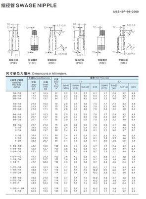 Acier inoxydable général 304 316 316L forgé excentrique en forme de téton étiré 1/2"-4" DN25-DN100