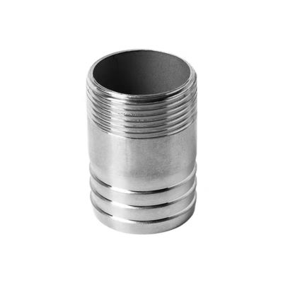 SS201 304 316 NPT BSP DIN tuyau de coulée mâle fileté à vis à tétons