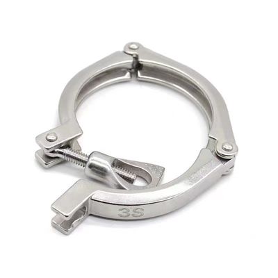 Support personnalisé trois pièces de pinceau ferrule en acier inoxydable 304 316 316L DIN SMS 3A