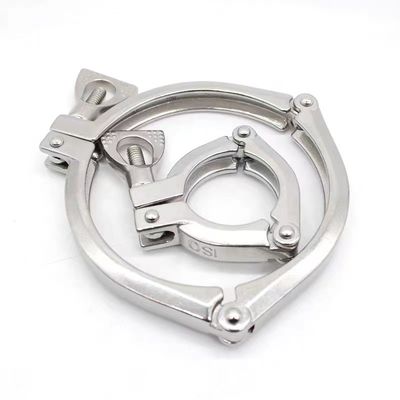 Support personnalisé trois pièces de pinceau ferrule en acier inoxydable 304 316 316L DIN SMS 3A