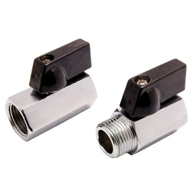 Mini soupape à bille en laiton BSP mâle à femelle petite soupape d'arrêt 1/8 "à usage général