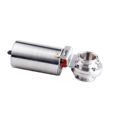 Valve de papillon pneumatique sanitaire de qualité alimentaire avec 304 316L en acier inoxydable et pince