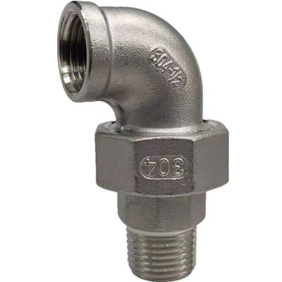Acier inoxydable argent BSP NPT G BSPT Femme mâle fil de coulée Union raccords de coude