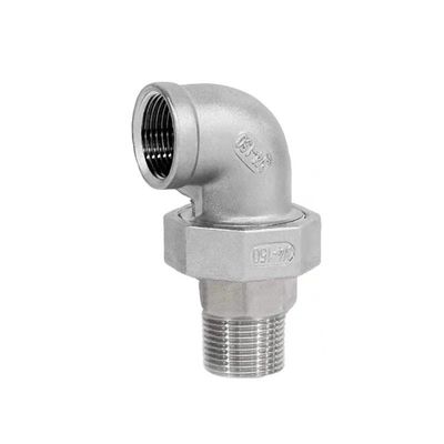 Acier inoxydable argent BSP NPT G BSPT Femme mâle fil de coulée Union raccords de coude