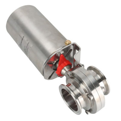 Valve papillon de l'industrie alimentaire avec structure en acier inoxydable et certification ISO9001