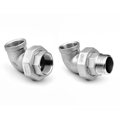Acier inoxydable argent BSP NPT G BSPT Femme mâle fil de coulée Union raccords de coude