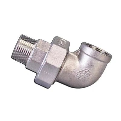 Acier inoxydable argent BSP NPT G BSPT Femme mâle fil de coulée Union raccords de coude