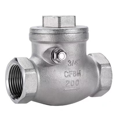 WZ SS 304 316 CF8 CF8M soupape de vérification de balancement cylindrique sans retour 200WOG 1/2 "-4" Égale