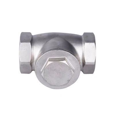 WZ SS 304 316 CF8 CF8M soupape de vérification de balancement cylindrique sans retour 200WOG 1/2 "-4" Égale