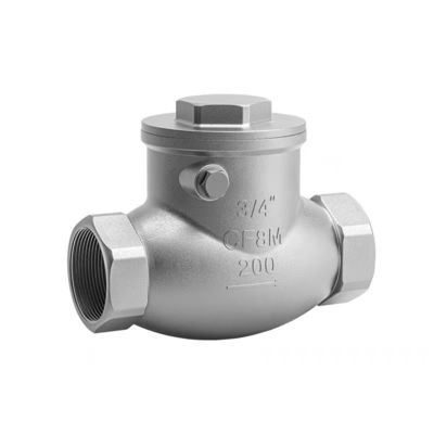 WZ SS 304 316 CF8 CF8M soupape de vérification de balancement cylindrique sans retour 200WOG 1/2 "-4" Égale