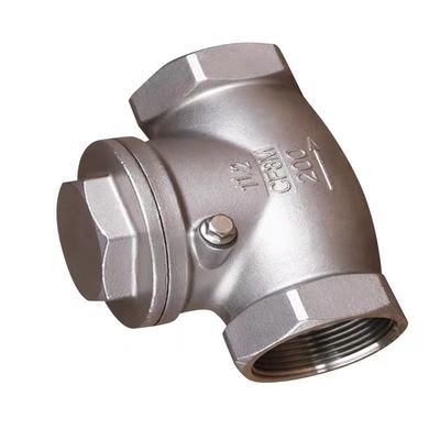 WZ SS 304 316 CF8 CF8M soupape de vérification de balancement cylindrique sans retour 200WOG 1/2 "-4" Égale