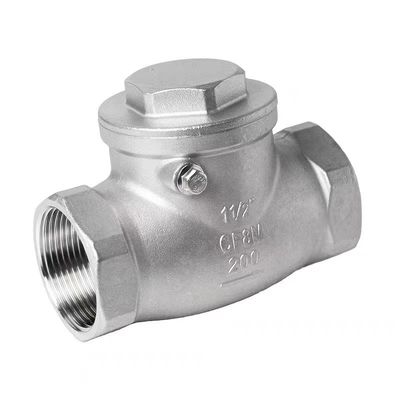 WZ SS 304 316 CF8 CF8M soupape de vérification de balancement cylindrique sans retour 200WOG 1/2 "-4" Égale