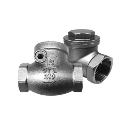 WZ SS 304 316 CF8 CF8M soupape de vérification de balancement cylindrique sans retour 200WOG 1/2 "-4" Égale