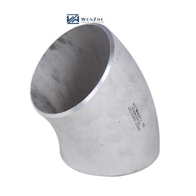 Acier inoxydable 304 316 45 degrés long rayon coude 1"-4" DN25-DN100 Code de tête cylindrique