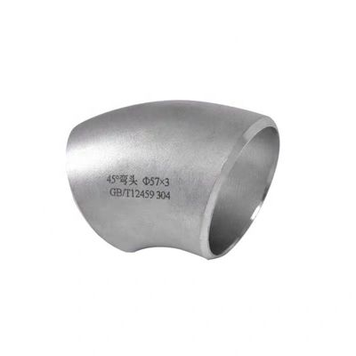 Acier inoxydable 304 316 45 degrés long rayon coude 1"-4" DN25-DN100 Code de tête cylindrique