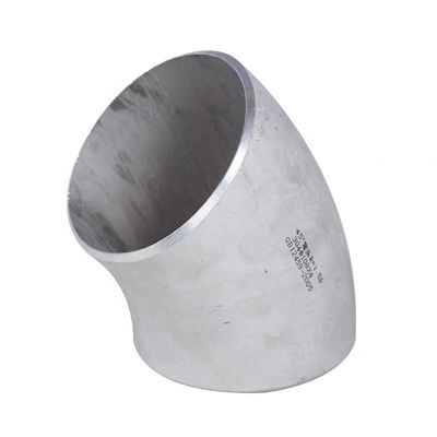 Acier inoxydable 304 316 45 degrés long rayon coude 1"-4" DN25-DN100 Code de tête cylindrique