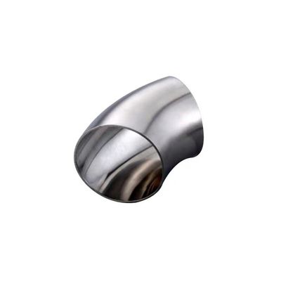 L'acier inoxydable standard ANSI 304 316 316L soudé pour l'hygiène avec courbure de coude 45 degrés 15-325