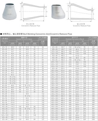 Pièces soudés en acier inoxydable 304 316 316L ASME B16.9 304 SCH 40S