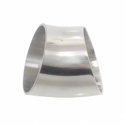 L'acier inoxydable standard ANSI 304 316 316L soudé pour l'hygiène avec courbure de coude 45 degrés 15-325