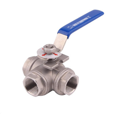 Support personnalisé OEM Sanitaire en acier inoxydable 304/316L Tri Clamp 3PC soupape à bille avec actionneur pneumatique