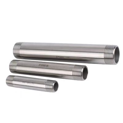 DN6*50-300 mm en acier inoxydable 201 304 fileté à long tonneau pour raccords de tuyaux BSP