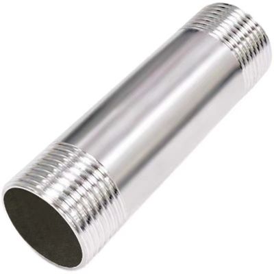 DN6*50-300 mm en acier inoxydable 201 304 fileté à long tonneau pour raccords de tuyaux BSP