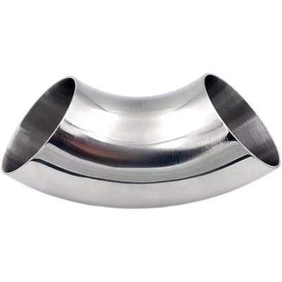 Pipe en acier inoxydable sanitaire 304 316 90 degrés soudée avec une couture de coude avec norme ANSI