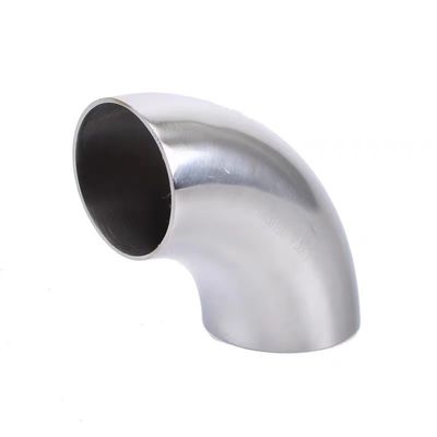 Pipe en acier inoxydable sanitaire 304 316 90 degrés soudée avec une couture de coude avec norme ANSI