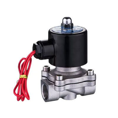 DC12V AC220V soupape solénoïde à gaz d'eau en acier inoxydable 2 voies mini-soupape normale fermée