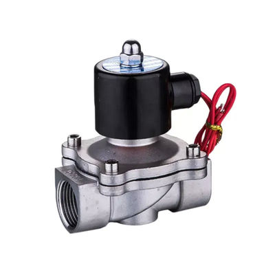 DC12V AC220V soupape solénoïde à gaz d'eau en acier inoxydable 2 voies mini-soupape normale fermée