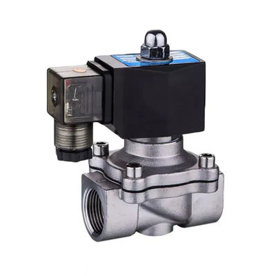 DC12V AC220V soupape solénoïde à gaz d'eau en acier inoxydable 2 voies mini-soupape normale fermée