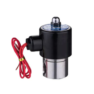 DC12V AC220V soupape solénoïde à gaz d'eau en acier inoxydable 2 voies mini-soupape normale fermée