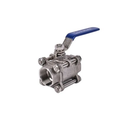 Cowin Brewing 1''-8'' 3PC soupape à bille en acier inoxydable 304 NPT fileté pour l'eau de gaz pétrolier