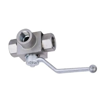 Connexion féminine à haute pression 3 voies soupape à bille 1/2 pouce NPT pour la gestion des fluides