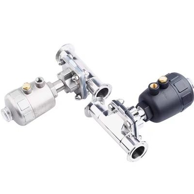 Pour la coulée WZ de qualité alimentaire aseptique Pneumatique actionné réservoir fond 2 '' Sanitaire tri-clampe vanne de diaphragme 1/8''-4