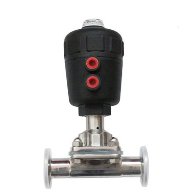 Pour la coulée WZ de qualité alimentaire aseptique Pneumatique actionné réservoir fond 2 '' Sanitaire tri-clampe vanne de diaphragme 1/8''-4